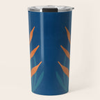 Super Moon Landscape in Blue and Orange Travel Mug Gallery Image 1