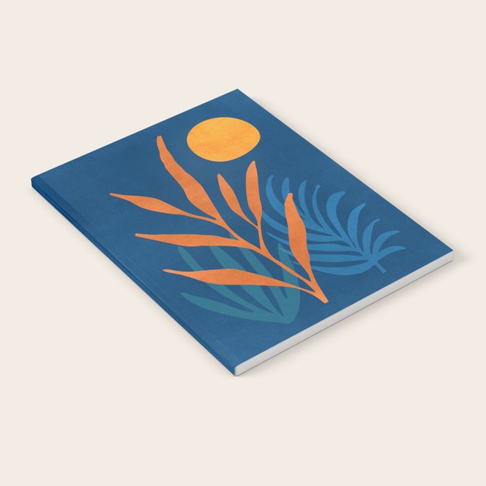 Super Moon Landscape in Blue and Orange Notebook Gallery Image 1