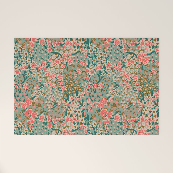BENGAL KUMA FLORAL Welcome Mat Gallery Image 1