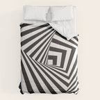 Black And  White Pop Art Optical Illusion Comforter Gallery Image 6
