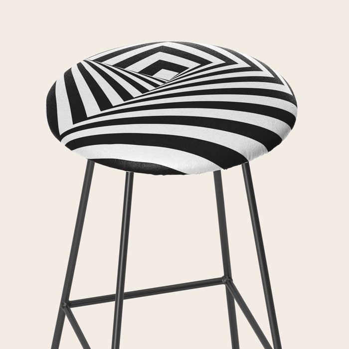 Black And  White Pop Art Optical Illusion Stool Gallery Image 2