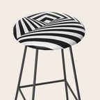 Black And  White Pop Art Optical Illusion Stool Gallery Image 2
