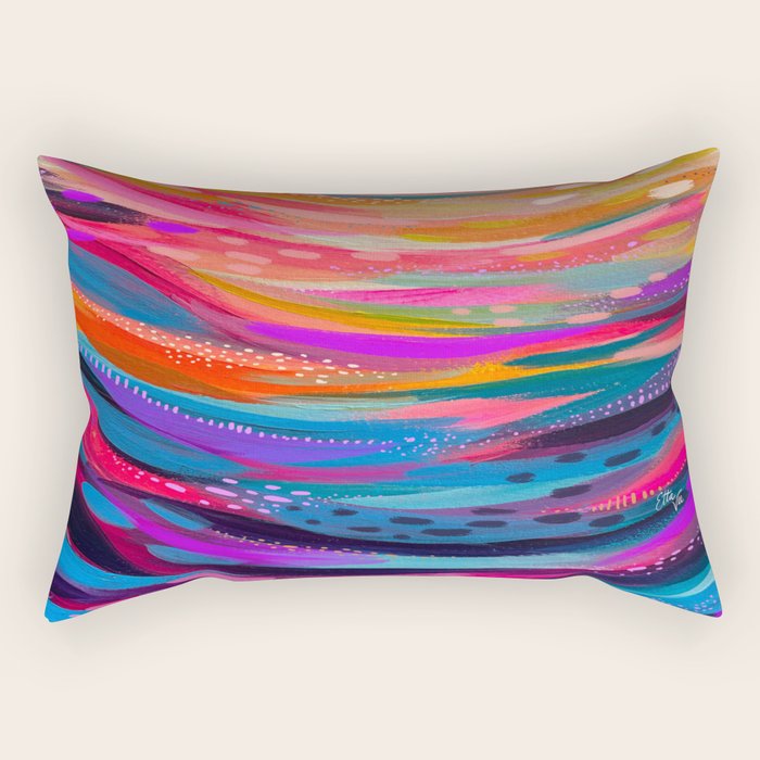 EttaVee Brushstroke no.126 Rectangular Pillow Gallery Image 2