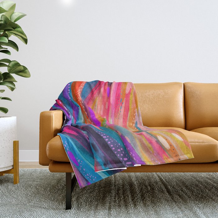 EttaVee Brushstroke no.126 Throw Blanket Gallery Image 1