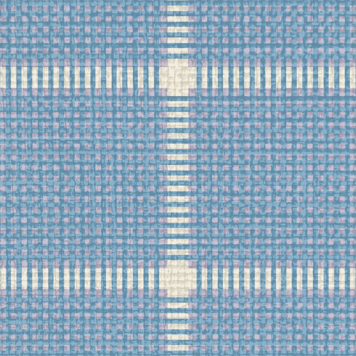 Cross Check Seaside Blue x Cream x Lavender Coffee Mug Gallery Image 2