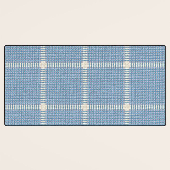 Cross Check Seaside Blue x Cream x Lavender Desk Mat Gallery Image 3