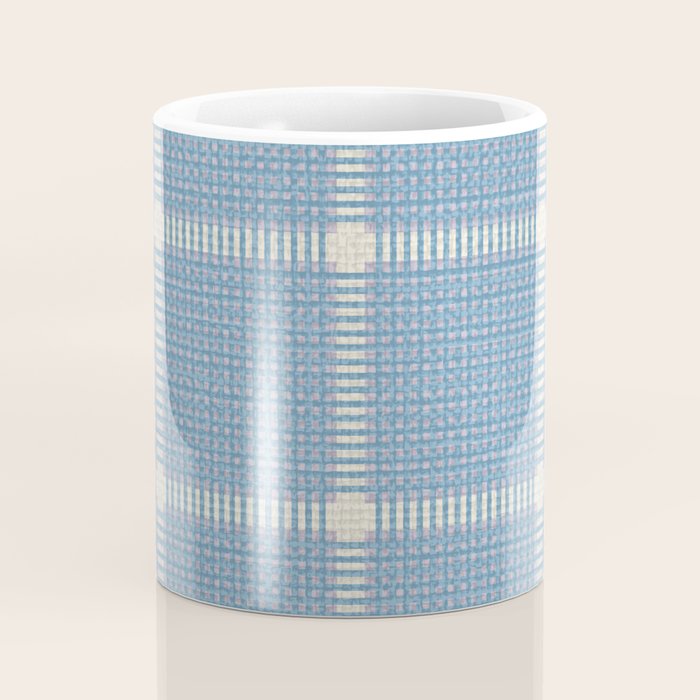 Cross Check Seaside Blue x Cream x Lavender Coffee Mug Gallery Image 4
