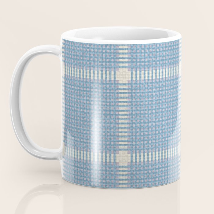 Cross Check Seaside Blue x Cream x Lavender Coffee Mug Gallery Image 3