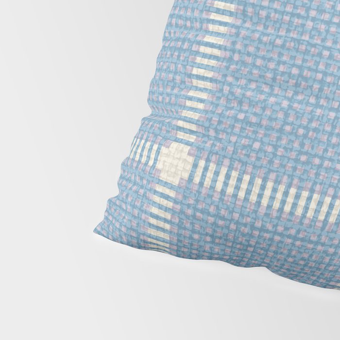 Cross Check Seaside Blue x Cream x Lavender Pillow Sham Gallery Image 4