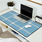 Cross Check Seaside Blue x Cream x Lavender Desk Mat Gallery Image 2