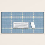 Cross Check Seaside Blue x Cream x Lavender Desk Mat Gallery Image 1