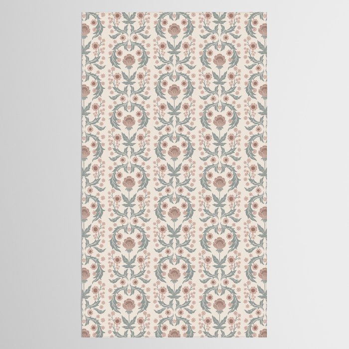 English Cottage Dusty Pink Posy Tablecloth Gallery Image 2