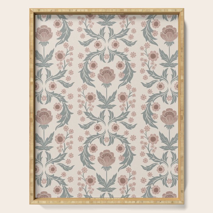 English Cottage Dusty Pink Posy Serving Tray Gallery Image 1
