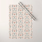 English Cottage Dusty Pink Posy Wrapping Paper Gallery Image 1