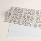 English Cottage Dusty Pink Posy Wrapping Paper Gallery Image 2