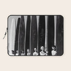 Surfers, Vintage Black and White Art Laptop Sleeve Gallery Image 1