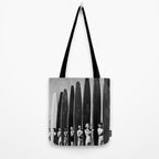 Surfers, Vintage Black and White Art Tote Bag Gallery Image 2