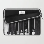 Surfers, Vintage Black and White Art Laptop Sleeve Gallery Image 2