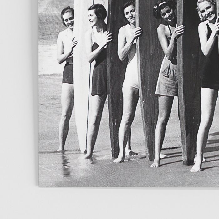 Surfers, Vintage Black and White Art Poster Gallery Image 3