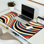 Wavy Stripes IX - Bauhaus Palette Desk Mat Gallery Image 2