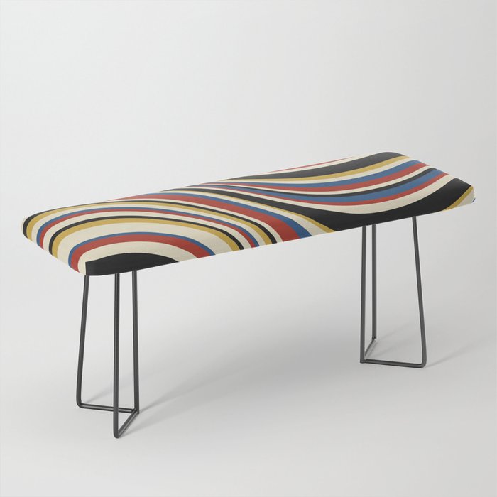 Wavy Stripes IX - Bauhaus Palette Bench Gallery Image 1