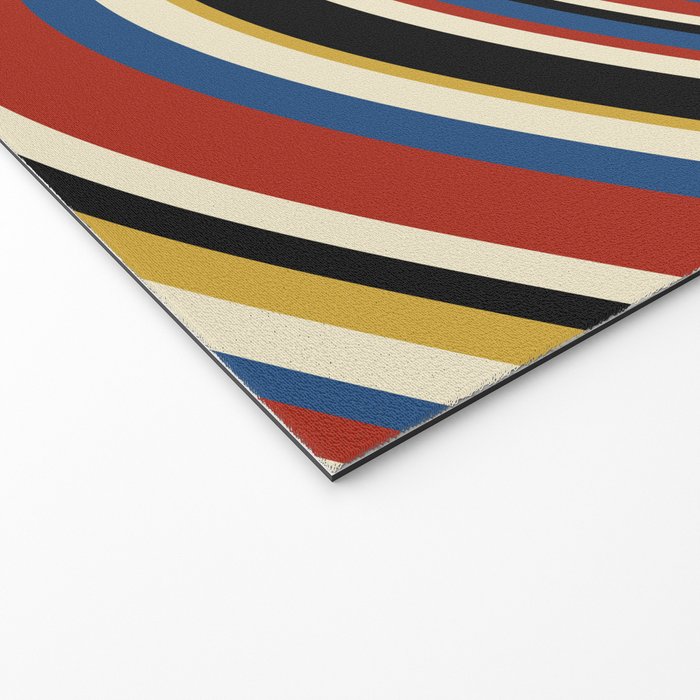 Wavy Stripes IX - Bauhaus Palette Welcome Mat Gallery Image 2