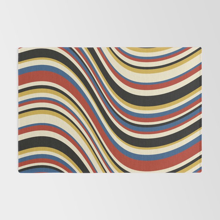 Wavy Stripes IX - Bauhaus Palette Rug Gallery Image 2