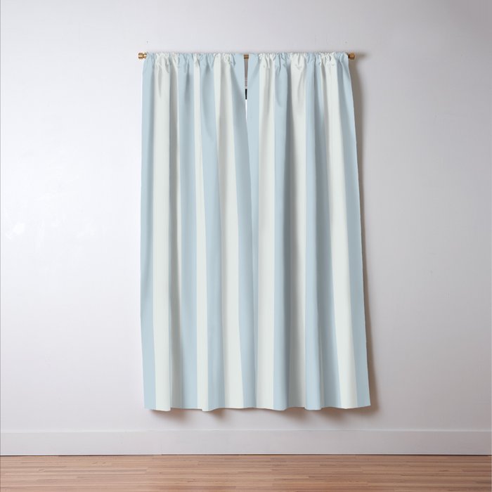 Light Blue Stripes Window Curtain Gallery Image 3