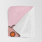 Colorful Mushrooms And Flowers In Pink Throw Blanket Gallery Image 3