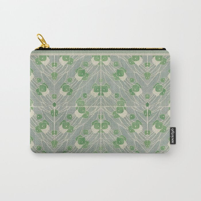 Green Geometric 1915 Hannah Borger Overbeck Carry All Pouch Gallery Image 1