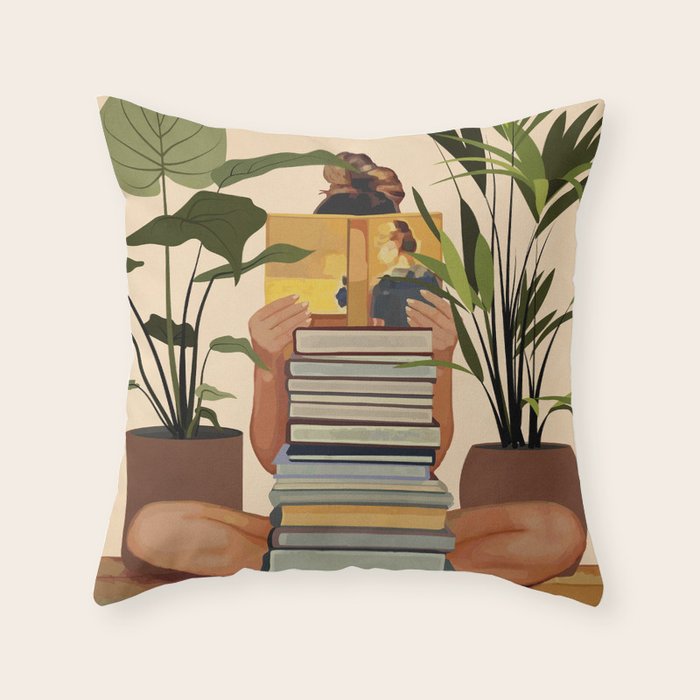 Book Lover Throw Pillow Gallery Image 6
