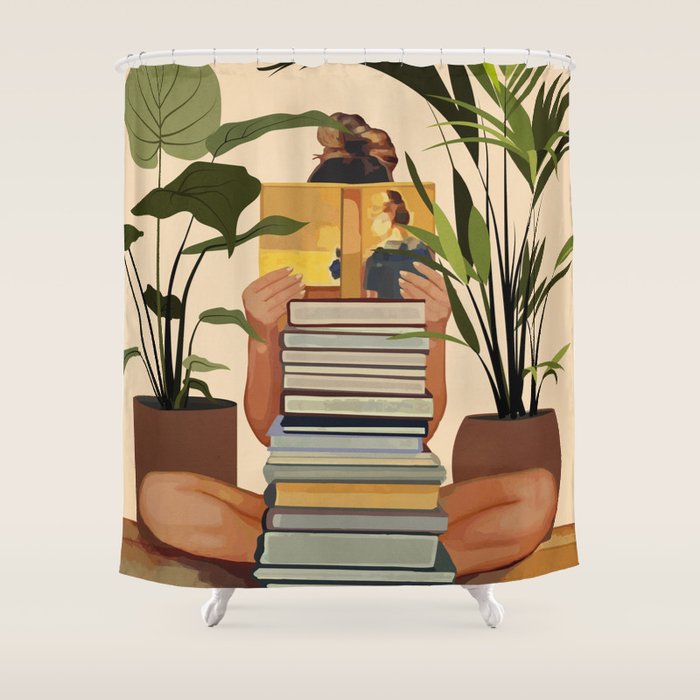 Book Lover Shower Curtain Gallery Image 1