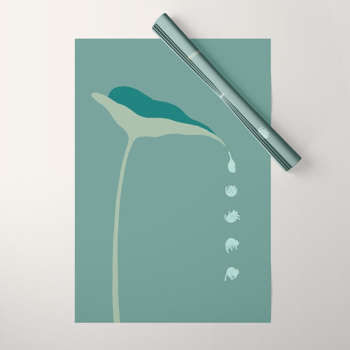 Cat and Plant 54 Wrapping Paper Gallery Image 1