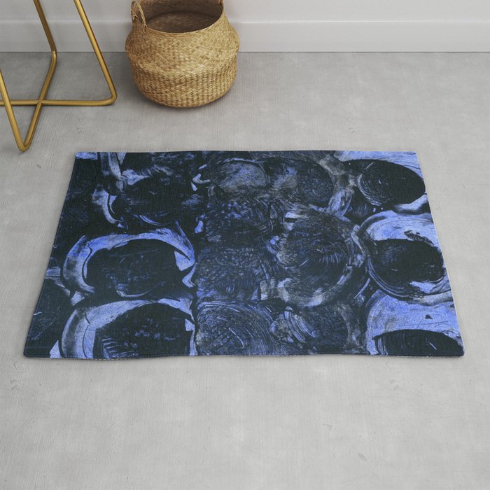Water - Abstract Watercolor and Ink Rug Gallery Image 1