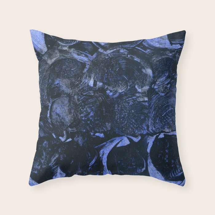Water - Abstract Watercolor and Ink Throw Pillow Gallery Image 6