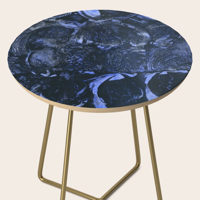 Water - Abstract Watercolor and Ink Side Table Gallery Image 2