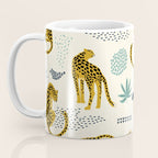 Abstract jaguar leopard memphis cute pattern Coffee Mug Gallery Image 3