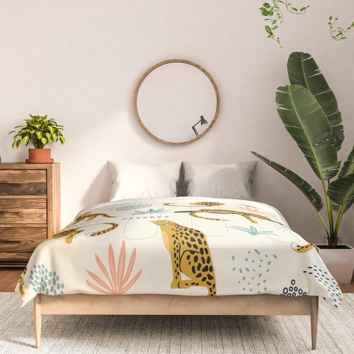 Abstract jaguar leopard memphis cute pattern Comforter Gallery Image 3