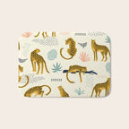 Abstract jaguar leopard memphis cute pattern Bath Mat Gallery Image 1