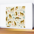 Abstract jaguar leopard memphis cute pattern Wall Mural Gallery Image 2
