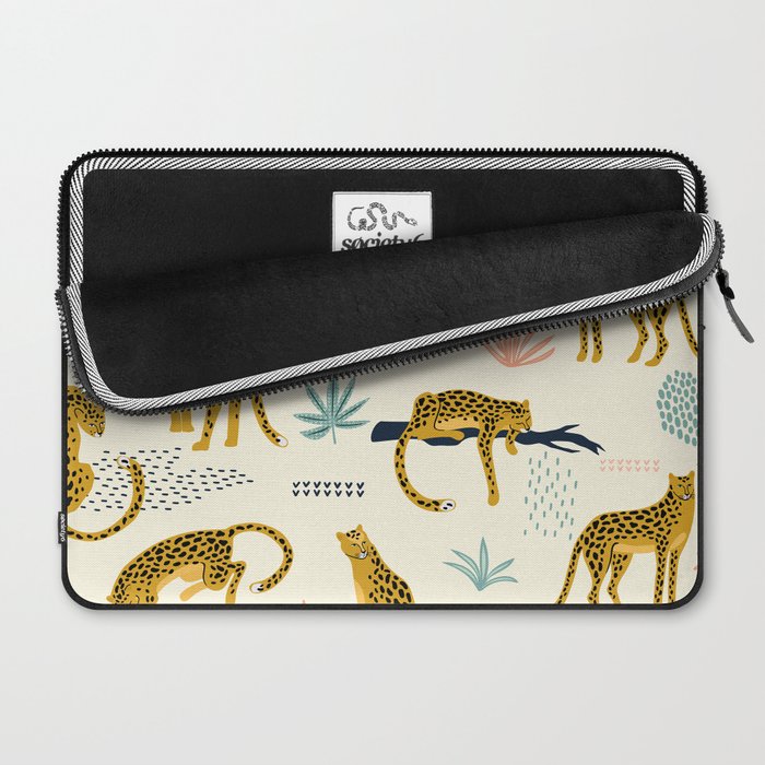 Abstract jaguar leopard memphis cute pattern Laptop Sleeve Gallery Image 2
