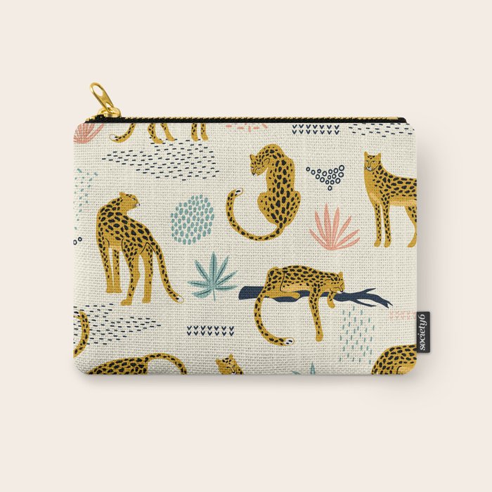 Abstract jaguar leopard memphis cute pattern Carry All Pouch Gallery Image 1