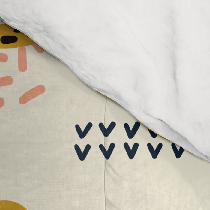 Abstract jaguar leopard memphis cute pattern Comforter Gallery Image 4