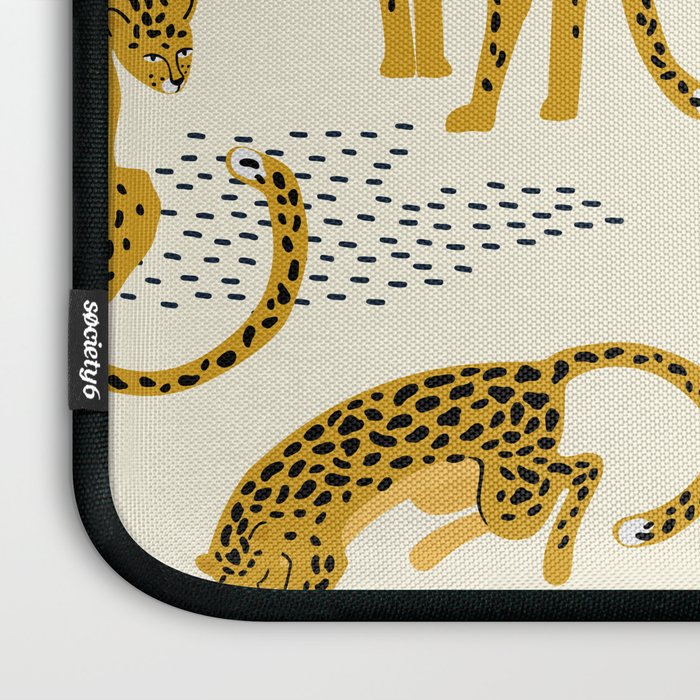 Abstract jaguar leopard memphis cute pattern Laptop Sleeve Gallery Image 3