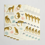Abstract jaguar leopard memphis cute pattern Wrapping Paper Gallery Image 3