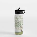 Chinoiserie Cherry Blossom Pagoda Zen Garden Landscape Water Bottle Gallery Image 1