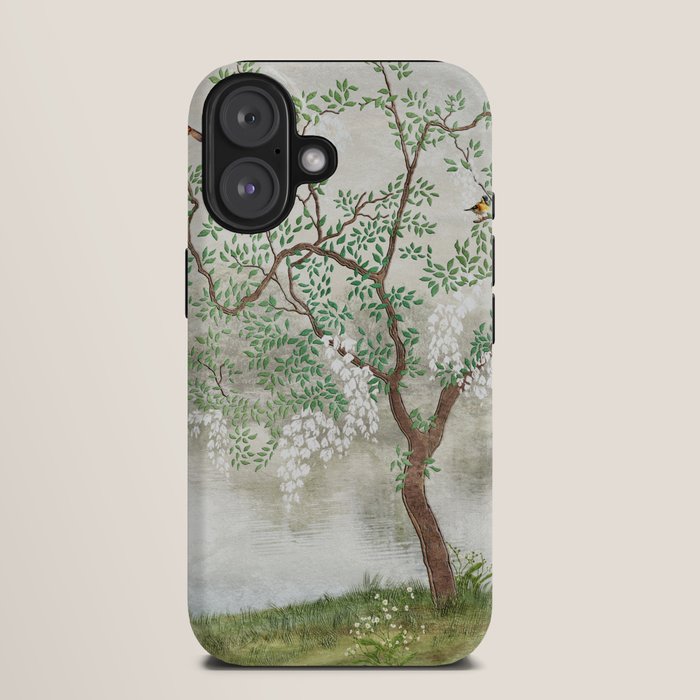 Chinoiserie Cherry Blossom Pagoda Zen Garden Landscape iPhone Case Gallery Image 9