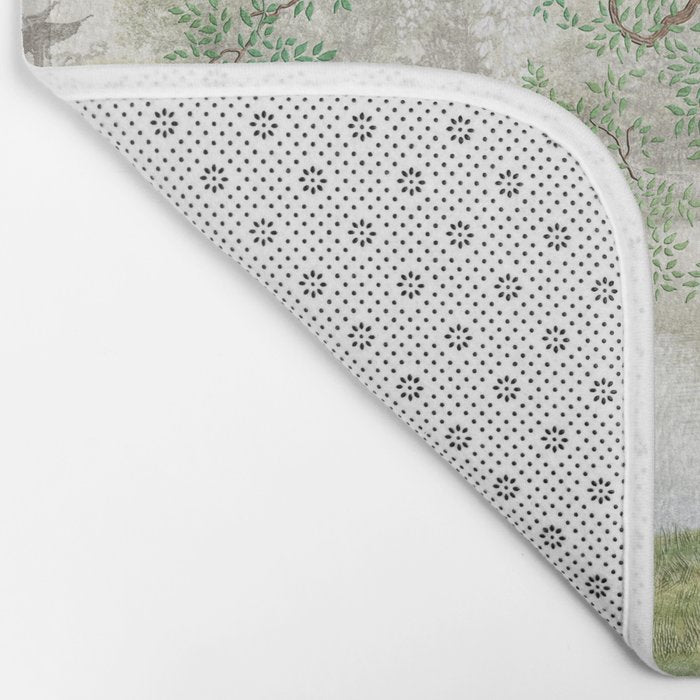 Chinoiserie Cherry Blossom Pagoda Zen Garden Landscape Bath Mat Gallery Image 2