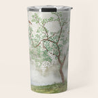 Chinoiserie Cherry Blossom Pagoda Zen Garden Landscape Travel Mug Gallery Image 1