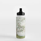 Chinoiserie Cherry Blossom Pagoda Zen Garden Landscape Water Bottle Gallery Image 2